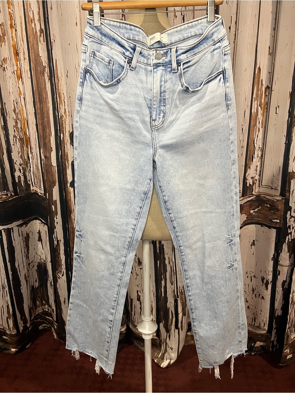 High-Rise Light Wash Cropped Ankle Jeans
